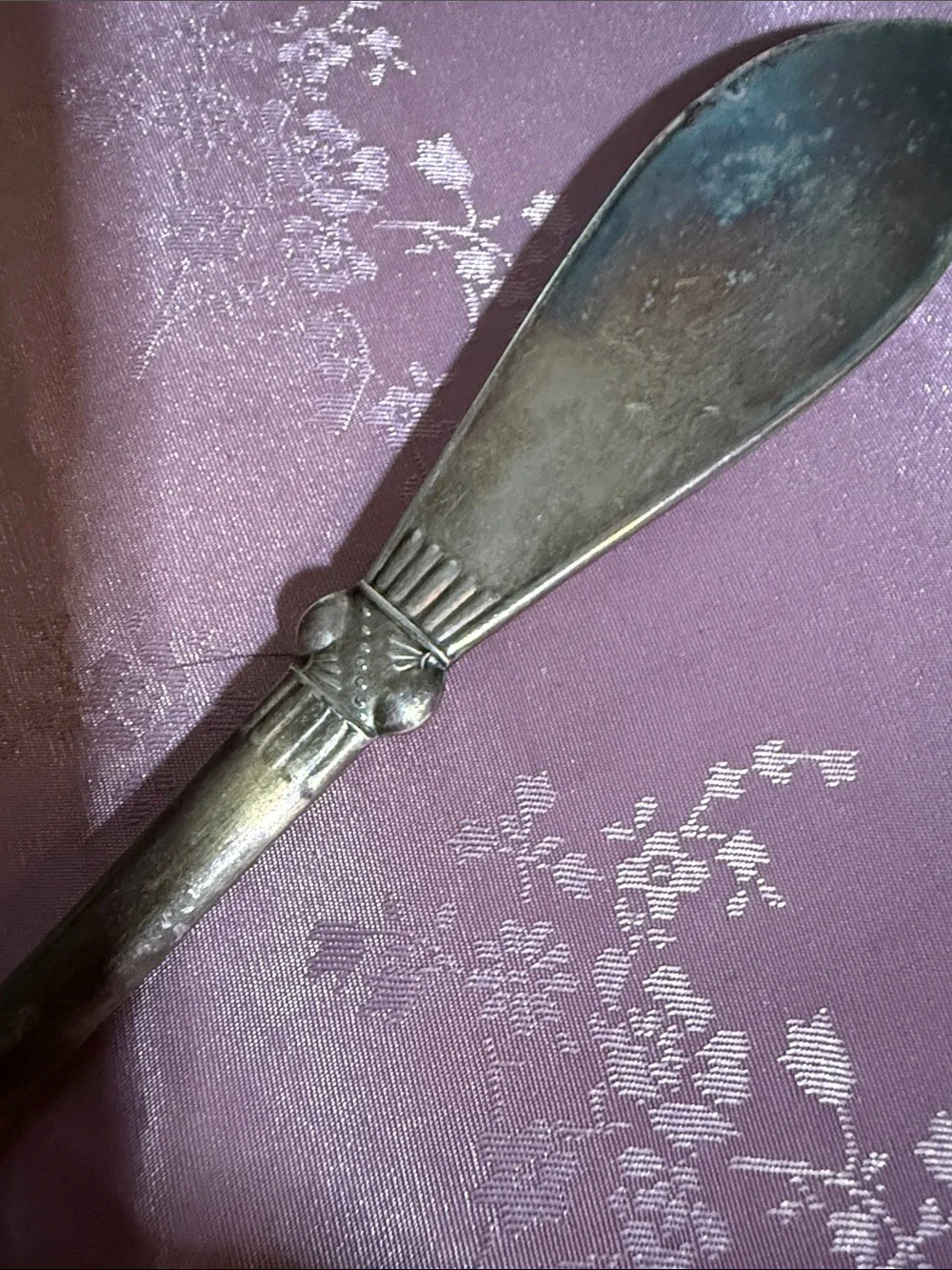 Antique silver, plated, Reed & Barton Engraved Silver Cake Server